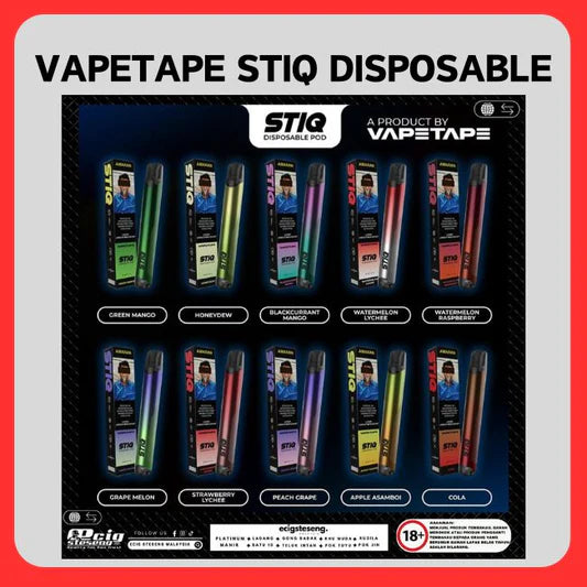 Vapetape Stiq 3ML Singapore Disposable Vape, 3mL eLiquid, Mesh Coil VAPESGSG Vapetape Stiq 3ML Singapore Disposable Vape, 3mL eLiquid, Mesh Coil VAPESGSG