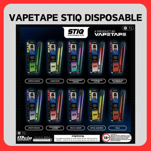 Vapetape Stiq 3ML Singapore – Disposable Vape, 3mL eLiquid, Mesh Coil –  VAPESGSG